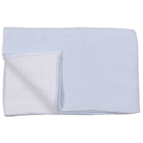 Pindot Baby Blanket - Blue