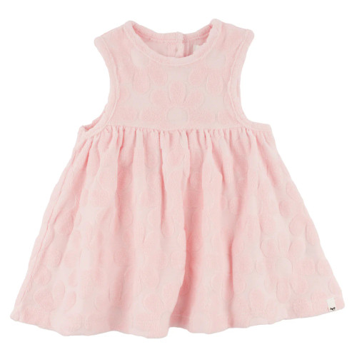 Pink Terry Daisy Tank Dress - Toddler