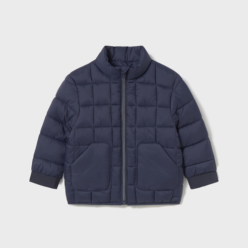 Navy Box Quilt Puffer Jacket - Toddler