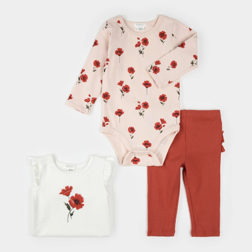 Poppy Print 3pc set