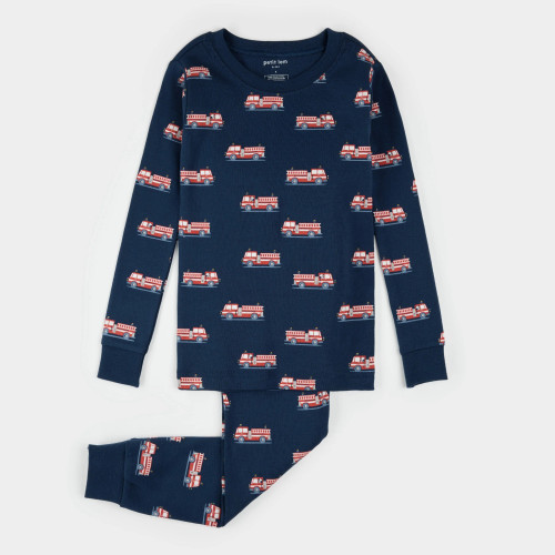 Navy Fire Truck Pajamas - Toddler