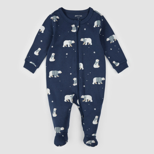 Navy Polar Bear Footie