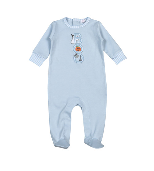 Blue Spooky Boo Footie
