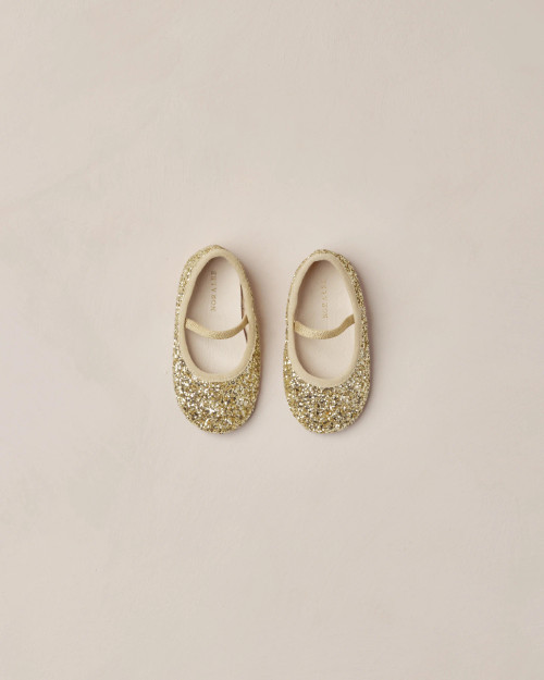 Baby Ballet Flats - Gold Sparkle