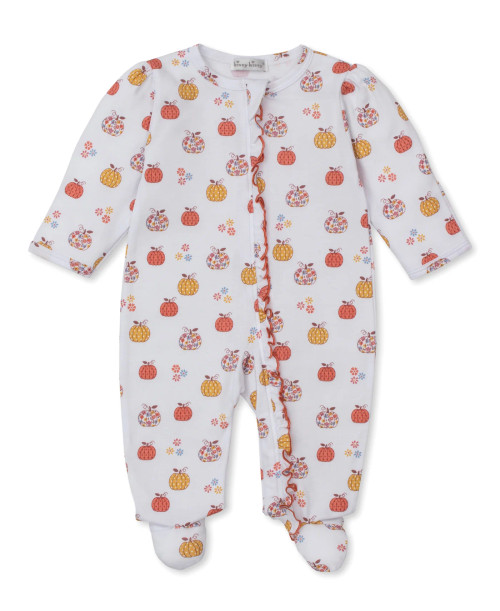 Patchwork Pumpkin Zip Footie
