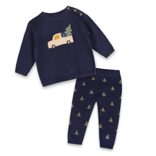 Navy Jolly Truck Seater nd Pant Set