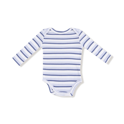 Lap Shoulder Bodysuit - Blue  Stripe
