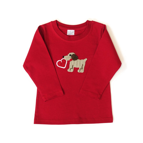 Red Valentine Puppy Tee - Toddler