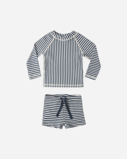 Navy Stripe Rashguard Set - Toddler