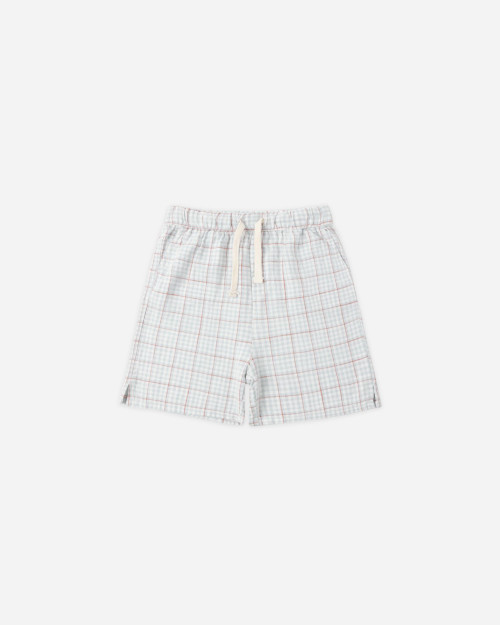 Light Blue Plaid Short - Toddler