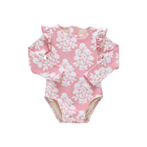 Pink Bouquet Floral Onesie Swimsuit