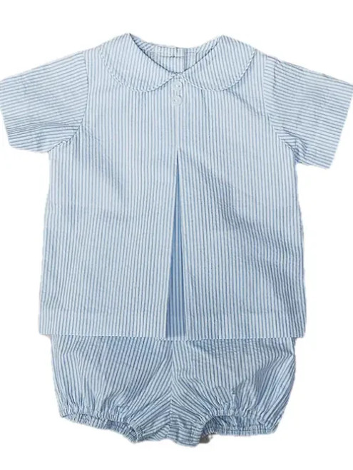 Blue Stripe 2 Piece Diaper Set