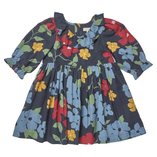 Amara Dress - Navy Hibiscus Floral - Toddler