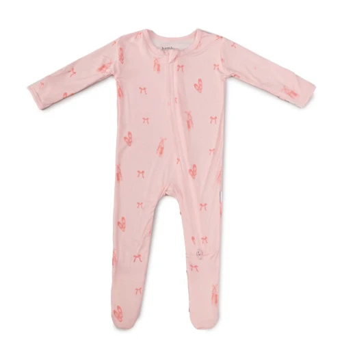 Bamboo Zippered Footie - Ballerina | Registry Item For J+S