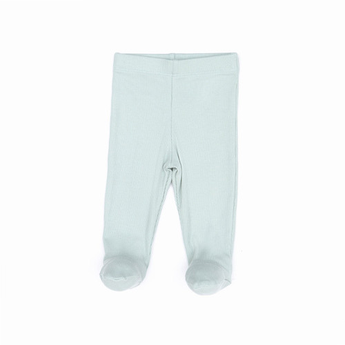 Ribbed Footie Pant - Blue