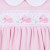 Pink Bunny Smocked Collared Girl 2pc Pant Set