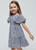 Navy Stripe Embroidered  Dress - Toddler