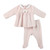 Pink Velour 2 Piece Footie Set