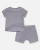 Organic Cotton Navy Striped Top And Short Set