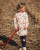 Cream Cat Print Dress