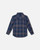 Navy Plaid Flannel Shirt - Toddler