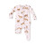 Ruffle Back Zipper Footie - Pink Horses