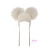 Double Pom Angora Hat With Ties