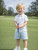 Light Blue Stripe Short Set - Toddler