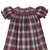 Red & White Plaid Short Sleeve Bishop Dress