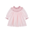 Elegant Pink Dress with Ruffled Collar