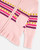 Pink Stripe Hooded Sweater with Pompom