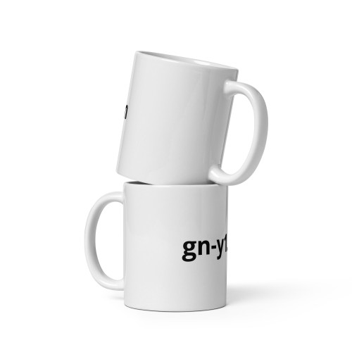 White glossy mug