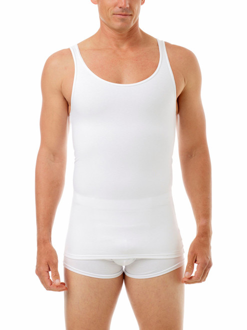 Men’s Cotton Compression Concealer Tank Top – Hidden Chest & Tummy Control