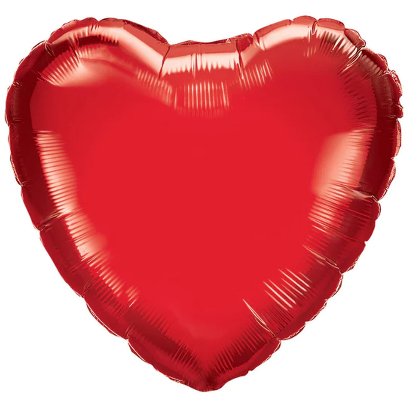 18" Ruby Red Heart Balloon