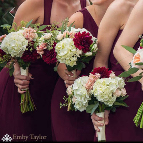hydrangea bouquet bridesmaids