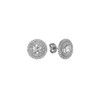 18K White Gold & .90ct Diamond Double Halo Studs-DEOCF3460