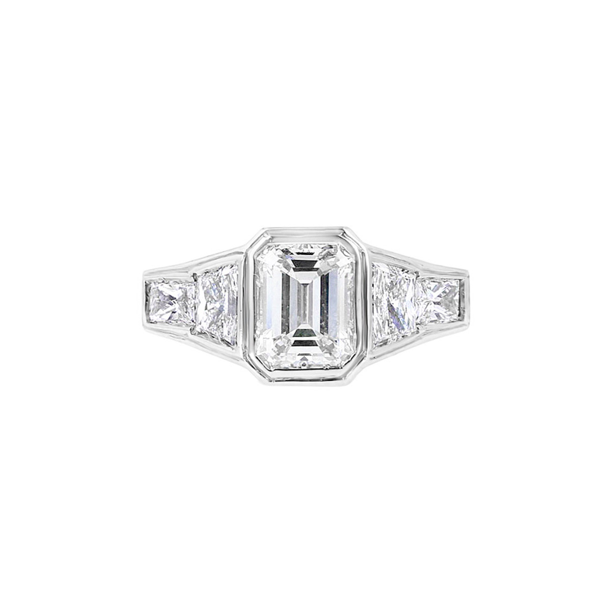 Engage 19KT White Gold & 1.50CT GIA Diamond Five Stone Engagement Ring-DSCTE0213 Product Image