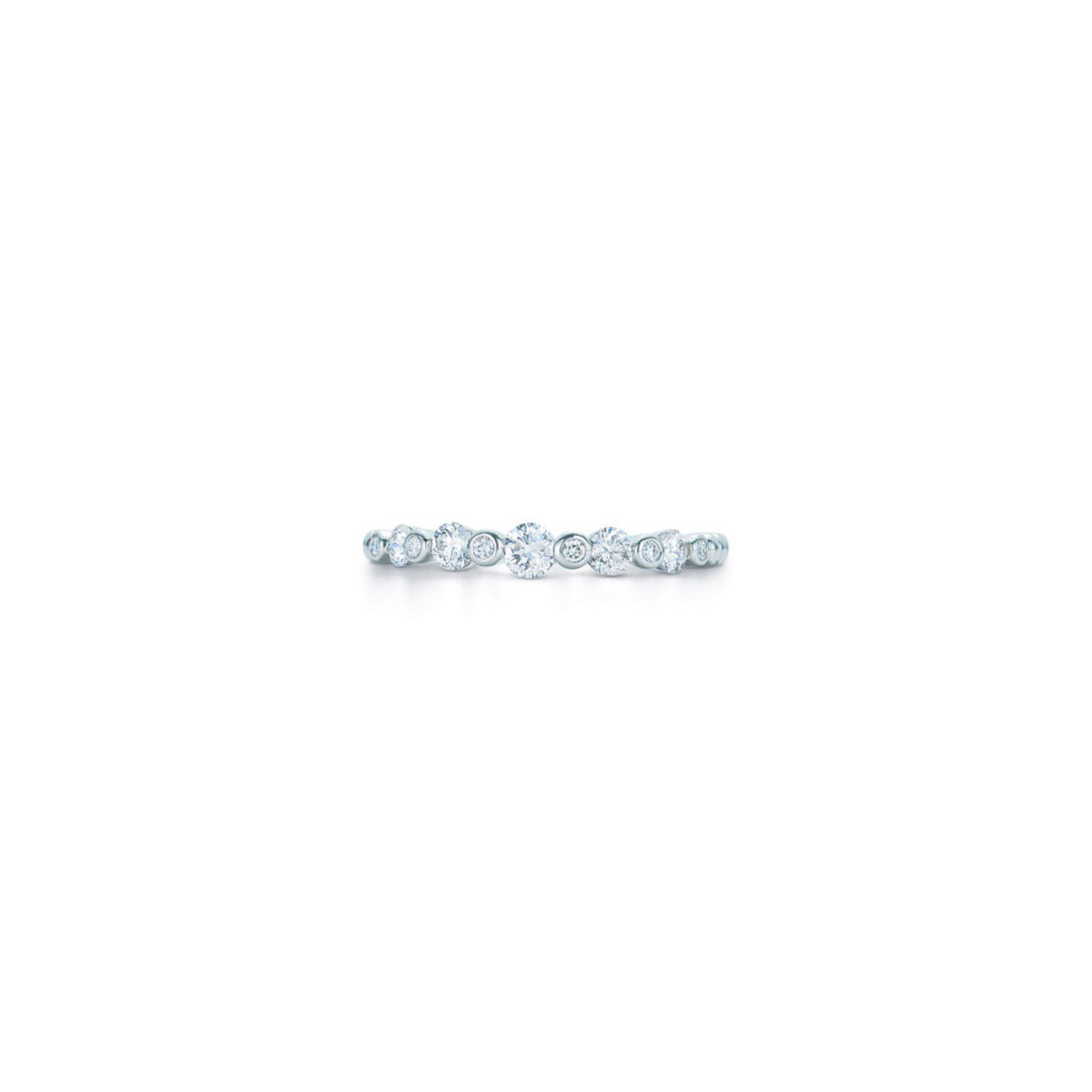 Kwiat 18K White Gold Lyric Half Circle Ring with Diamonds-DANVB7510