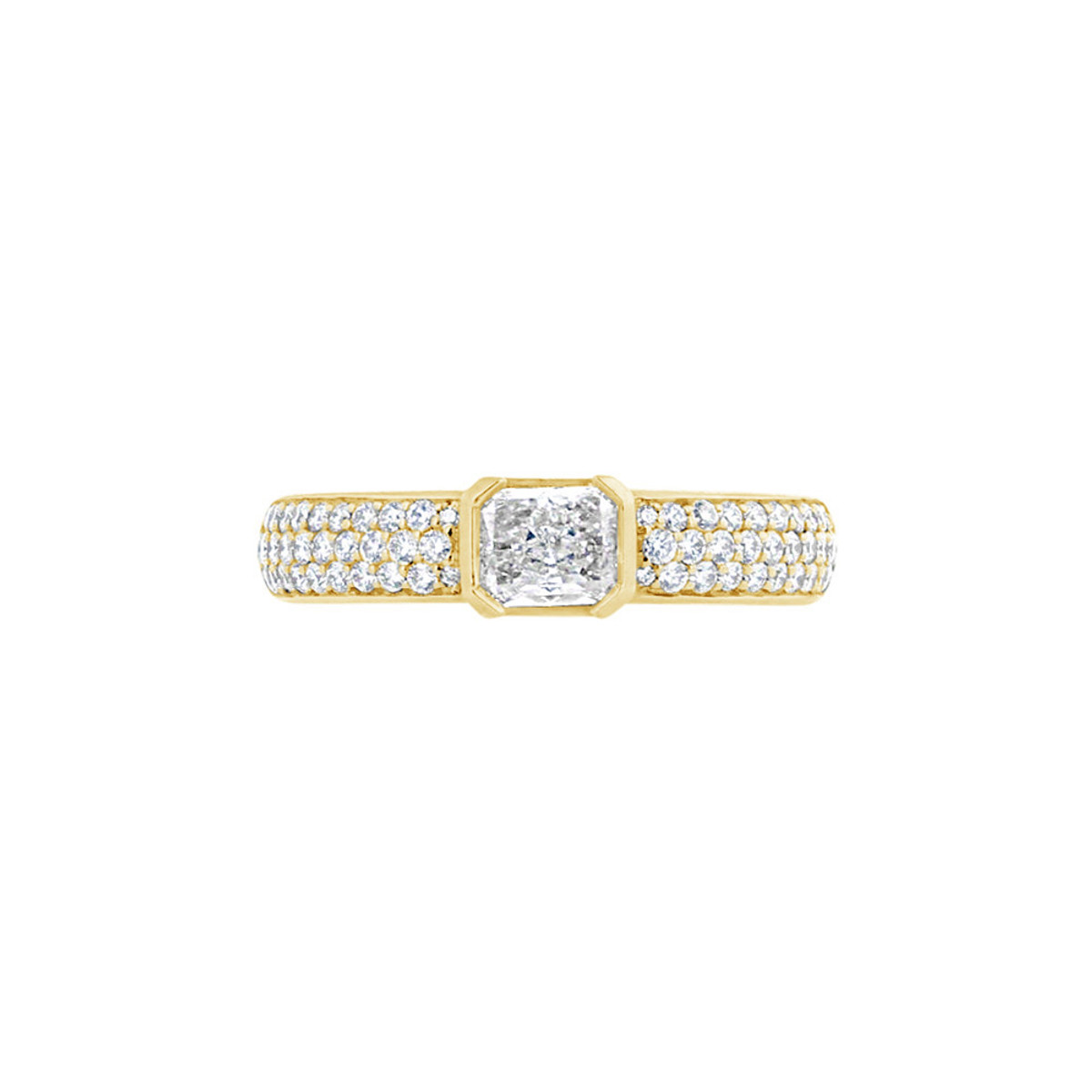 Norman Silverman 18KT Yellow Gold & GIA Diamond Pave Band-DSHFF0219