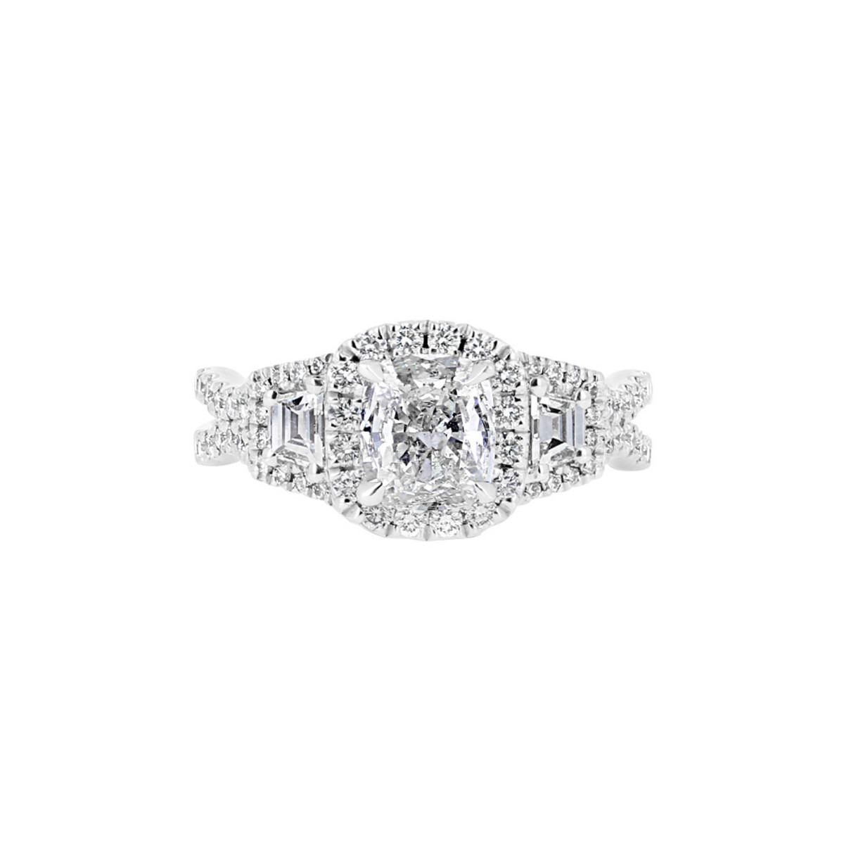 Henri Dausi 18K Cushion Diamond Ring-DSCTF1096 Product Image