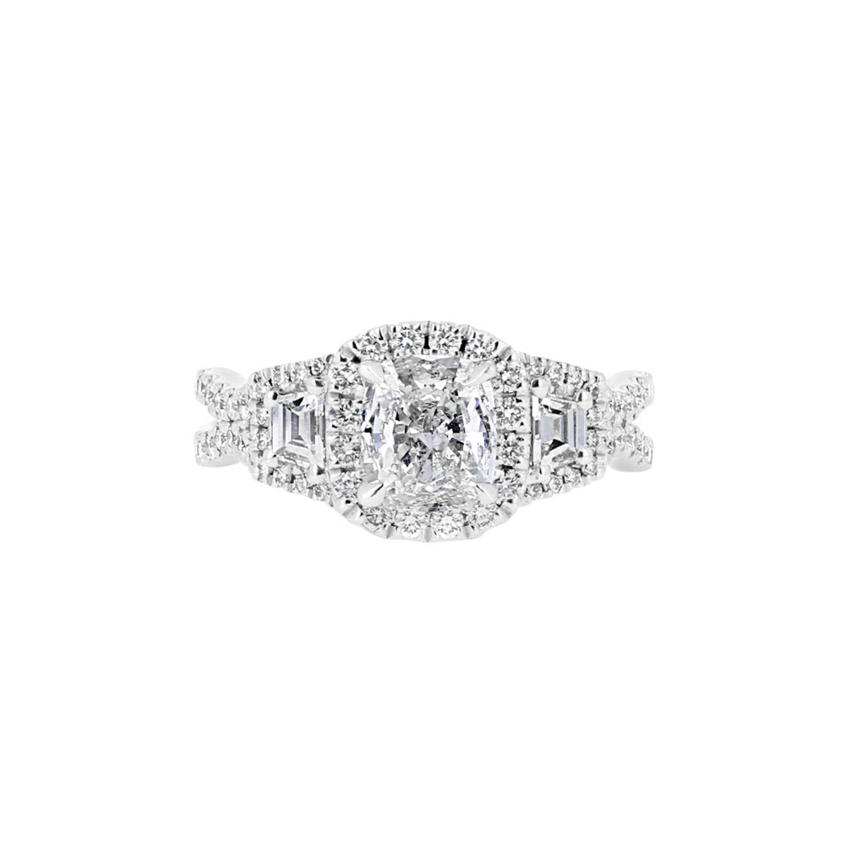 Henri Dausi 18K Cushion Diamond Ring-DSCTF1096