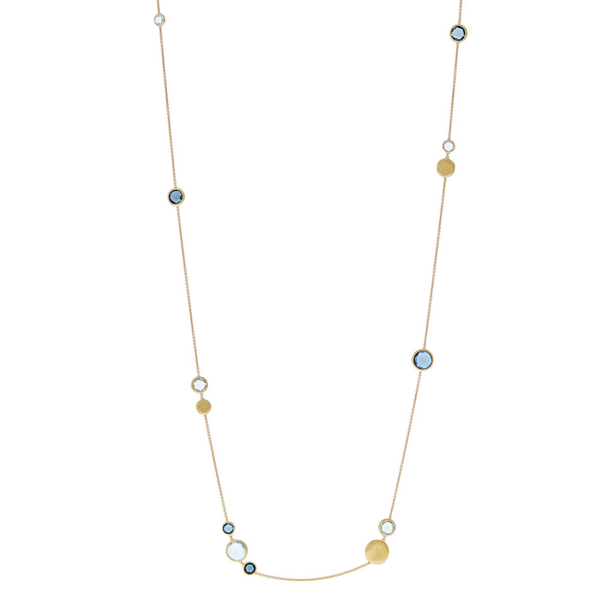 Marco Bicego Jaipur 18K Yellow Gold & Mixed Blue Topaz Long Necklace-JSPCN0892