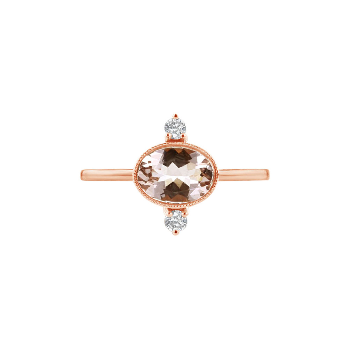 Little Bird 18KT Rose Gold, Diamond & Morganite Engagement Ring-DCSPR1607 Product Image