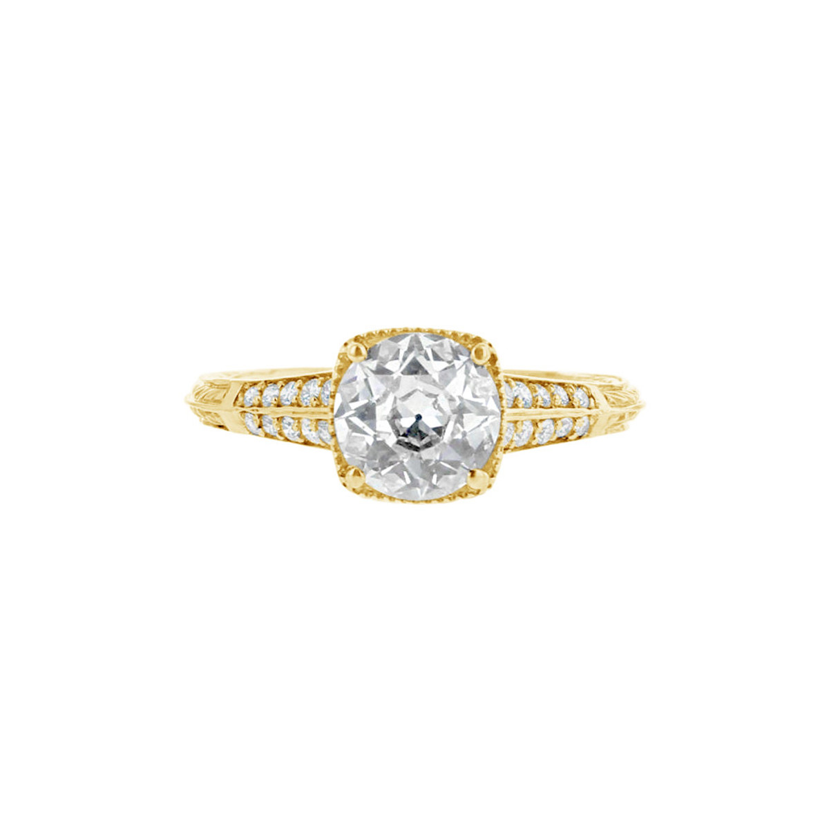 Engage By Hyde Park 18KT Yellow Gold & 1.54CT GIA Diamond Vintage Solitaire Engagement Ring-DSCRD0499 Product Image
