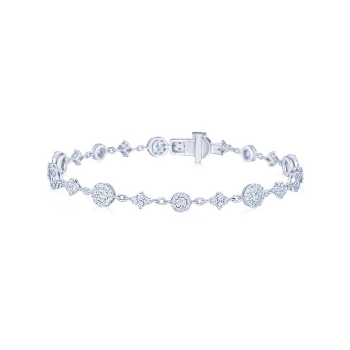 Kwiat 18K White Gold Sunburst Diamond Bracelet-DIBR6604