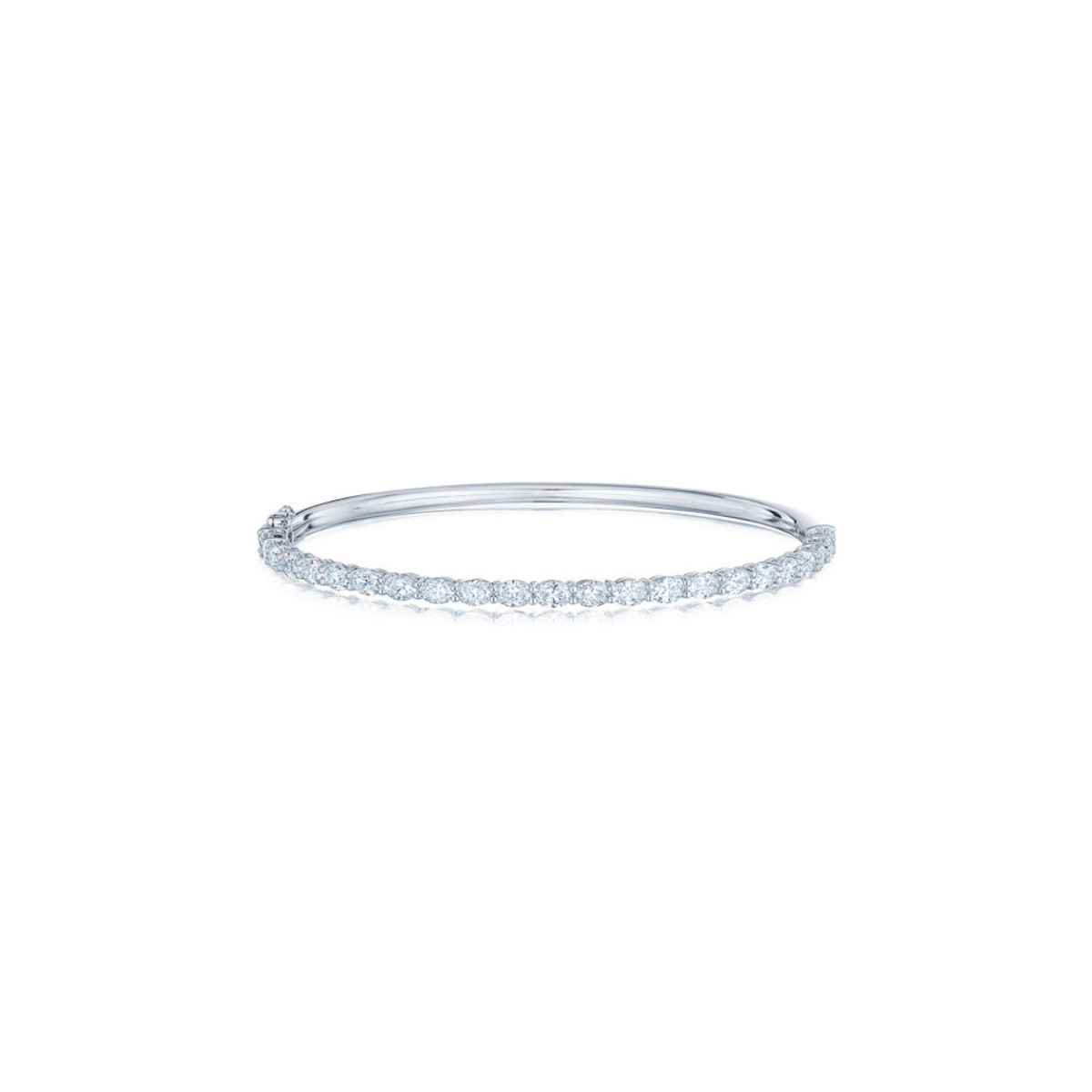 Kwiat 18K White Gold Stackable Oval Diamond Bangle-DIBR6602