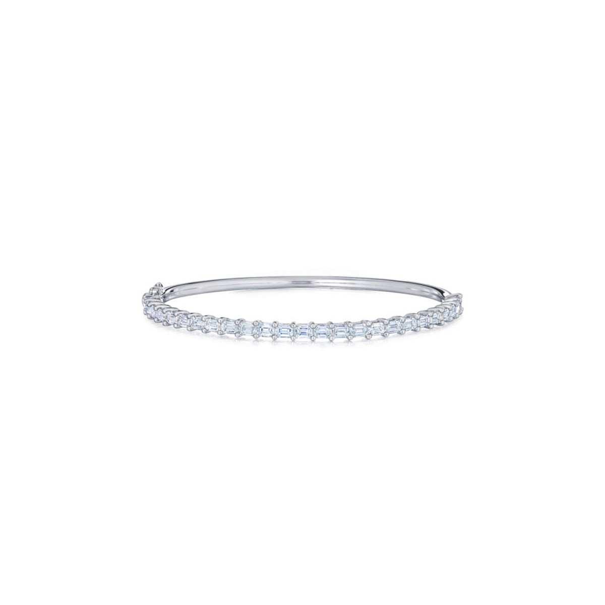 Kwiat 18K White Gold Stackable Emerald Cut Diamond Bangle-DIBR6601 Product Image