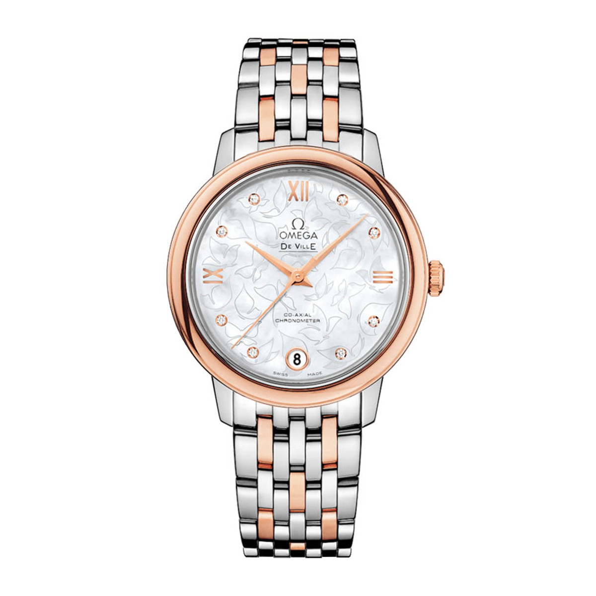 Omega De Ville Prestige Butterfly 18K Rose Gold & Steel 32.7mm 424.20.33.20.55.001-WOML0286