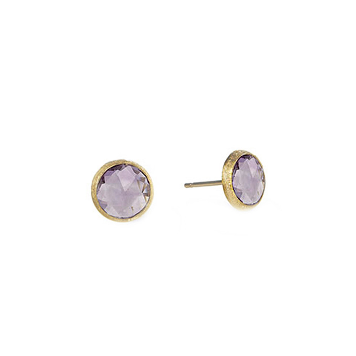 Marco Bicego Jaipur 18K Yellow Gold & Amethyst Petite Stud Earrings-JAMER0230