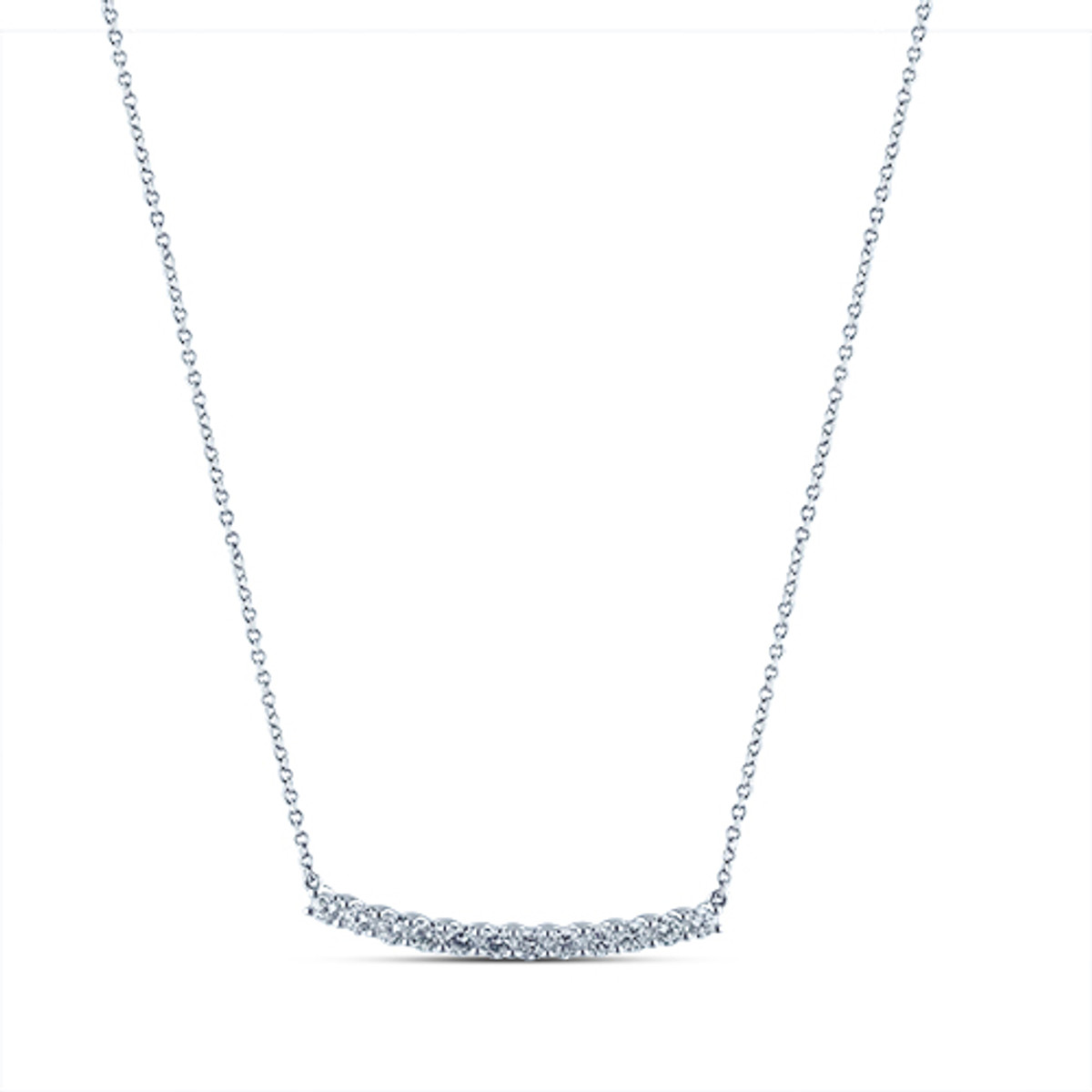 Hyde Park Collection Bar Diamond Necklace-DNKFY7780